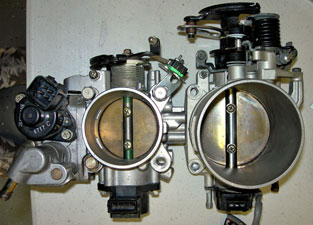 90mm big bore throttle body dobles the stock size output.
