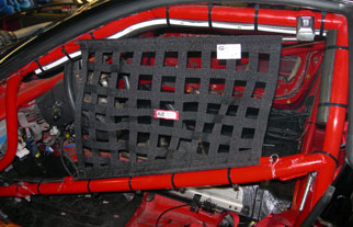 NHRA required safety net in the 3000GT race car