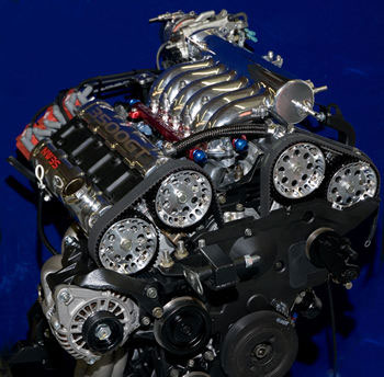 NW3S 3000GT race engine on stand