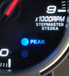 peak light and memory on the DEFI tachometer