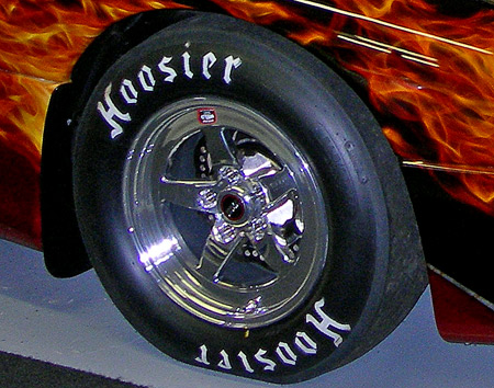 hoosier racing slicks on front of the 3000GT