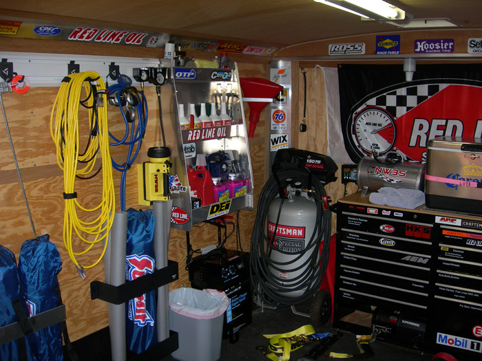 Interior of NW3S Racecar trailer