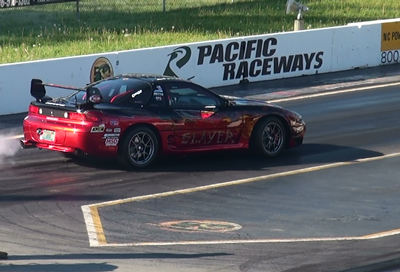 coming up to the line at Pacific Raceway dragstrip in 2010